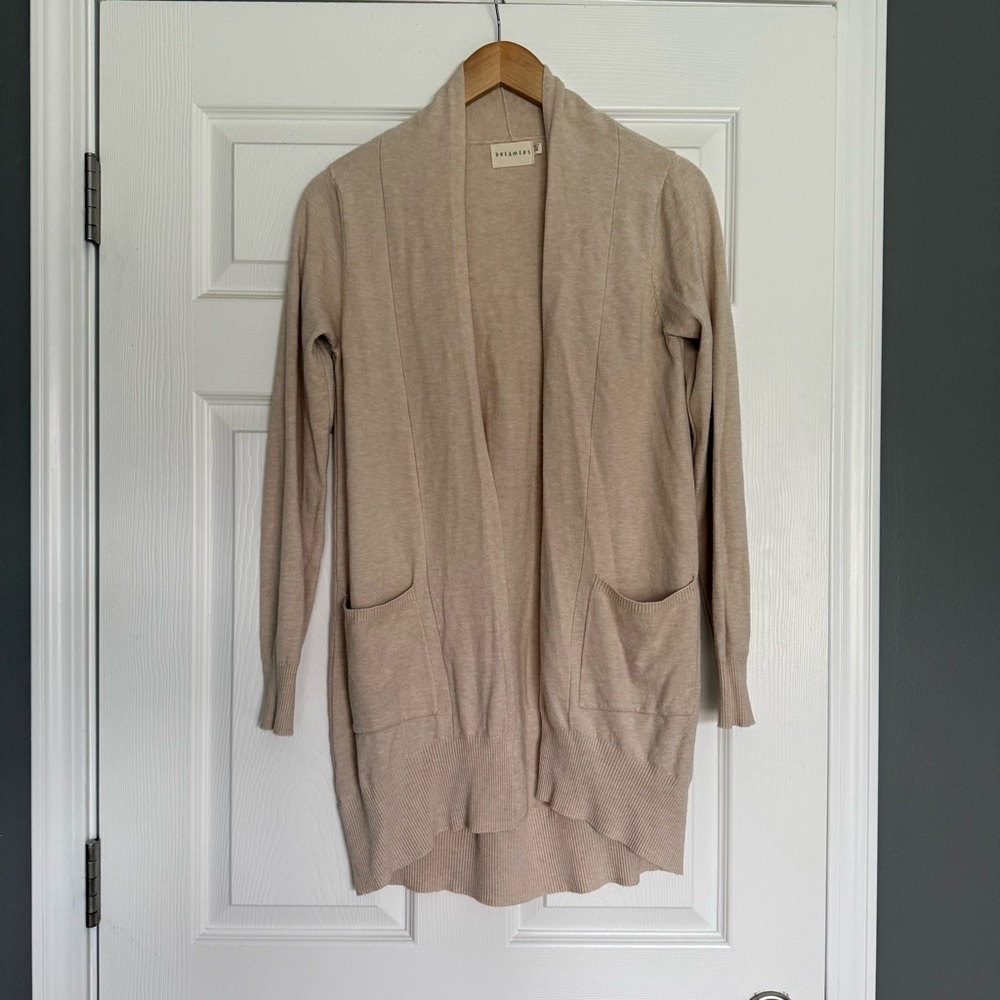 Women's Beige open Cardigan